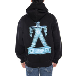 Hooded Electric Boogie Sweat Black- Felpa con Cappuccio Uomo Nera I035610.89XX  CARHARTT WIP 