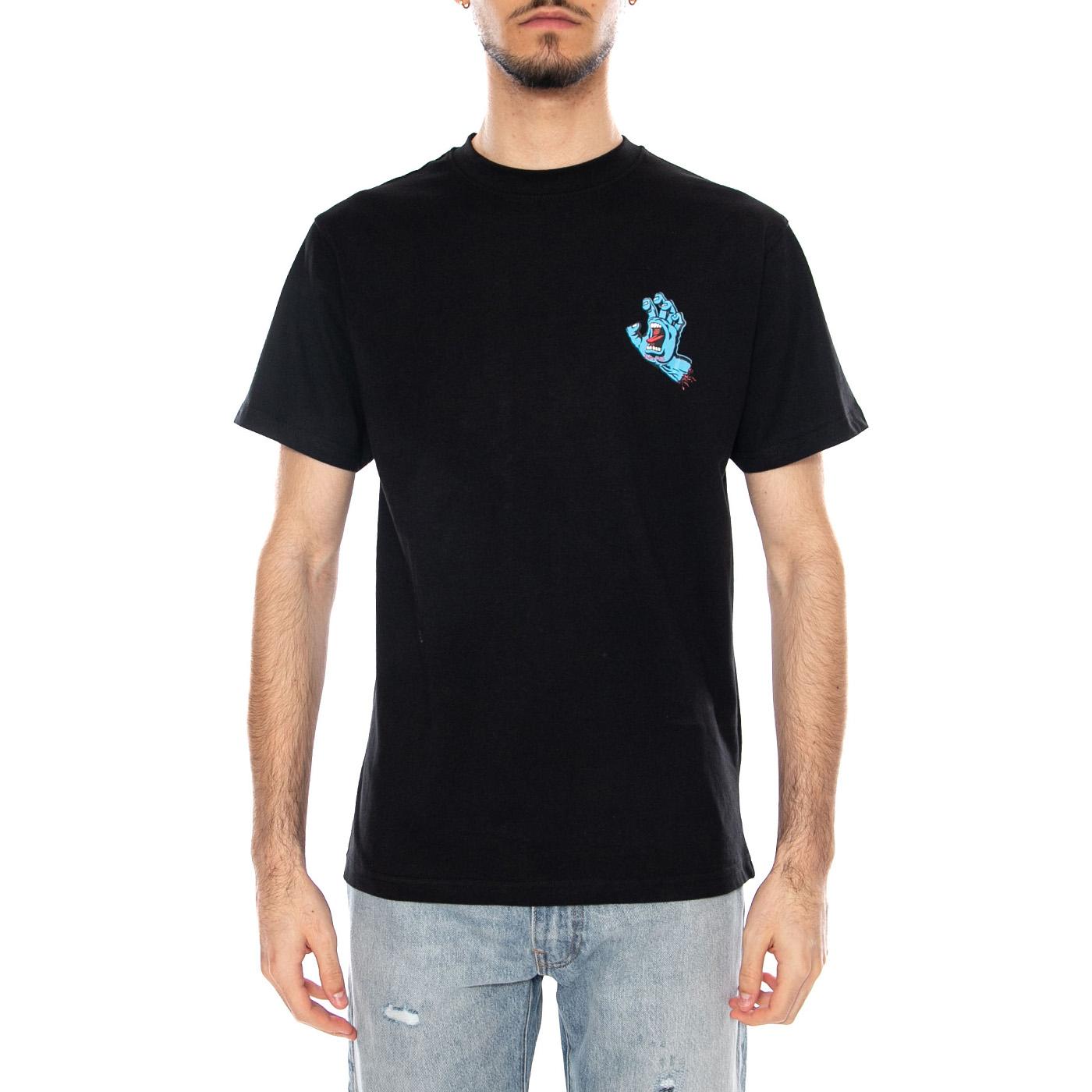Screaming Hand Black - Maglietta Girocollo Uomo Nera SCA-TEE-10773 Black SANTA CRUZ 