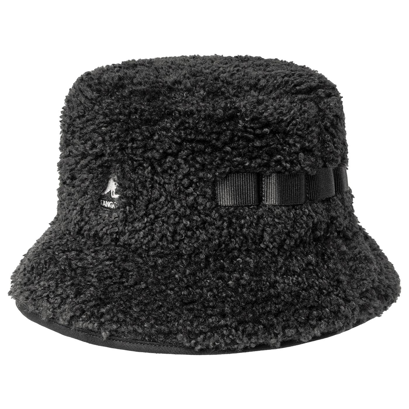 Faux Shearling Utility Bucket Black - Cappello Nero K5355-BK001  KANGOL 