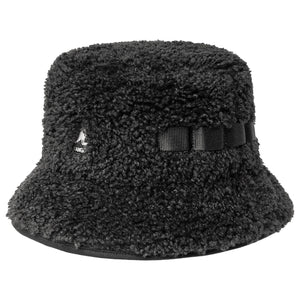Faux Shearling Utility Bucket Black - Cappello Nero K5355-BK001  KANGOL 
