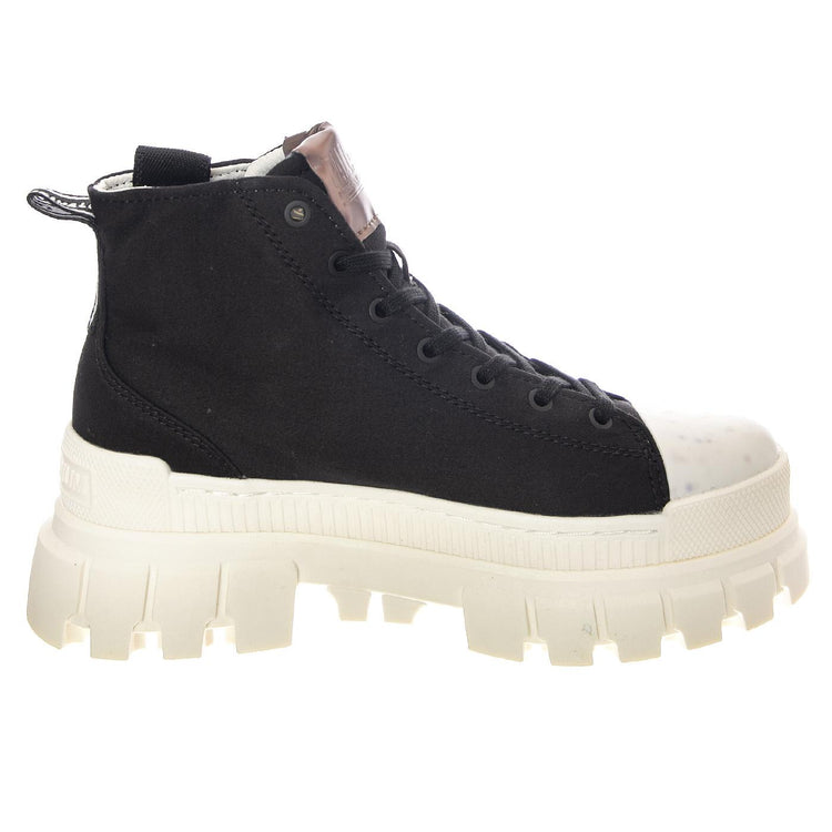 W' Revolt Hi Black / Marshmallow - Scarpe Stringate Profilo Alto Donna Nere PAS97242-016-M  PALLADIUM 