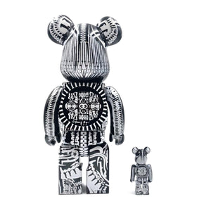 Be@rbrick H.R. Giger Black Chrome Version 100% & 400% - Toy Multicolore MDTGIGER  MEDICOM TOY 
