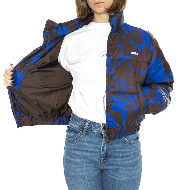 Obey Elixir Puffer Java Brown Multi - Giacca Donna Multicolore 221800403-JVA  OBEY 