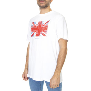 Painted Union Jack Tee White - Maglietta Girocollo Uomo Bianca 65586-010  BEN SHERMAN 