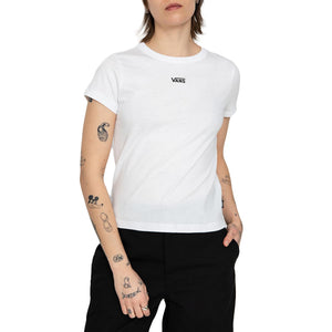 BASIC MINI SS WHITE - Maglietta Girocollo Donna Bianca VN000JDQWHT1 . VANS 