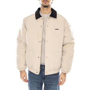 M' Whispers Jacket Feather Grey Multi - Giacca Invernale Uomo Beige 121800548-GYM  OBEY 