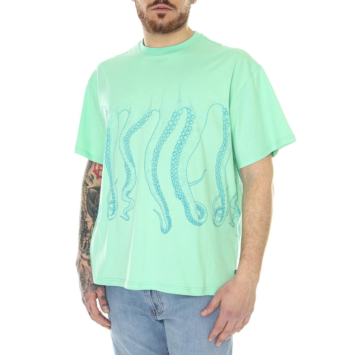 Octopus Octopus Tee Mint - Maglietta Girocollo Uomo Verde 23SOTS40-MINT  OCTOPUS 
