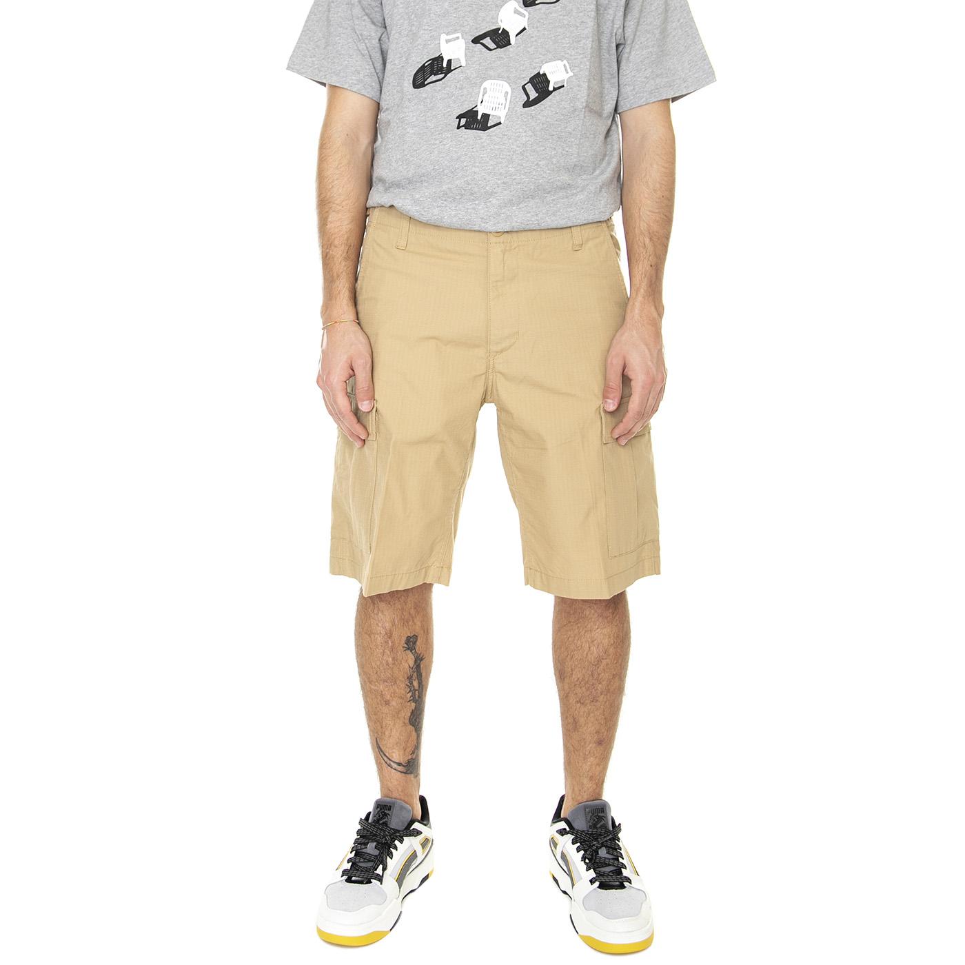 Aviation Short Dusty H Brown Rinsed - Bermuda Uomo Marroni I028245-07E02  CARHARTT WIP 