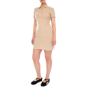 ABITINO BEIGE - Abito Polo Donna Beige EF5473 X6F LACOSTE 