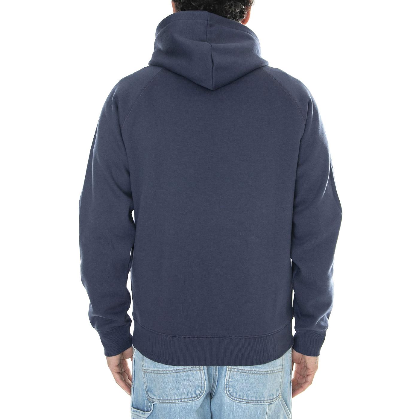 Hooded Chase Sweat Blue / Gold - Felpa con Cappuccio Uomo Blu I033661.1YUXX  CARHARTT WIP 