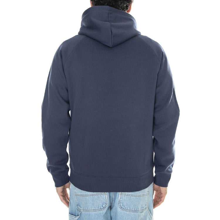 Hooded Chase Sweat Blue / Gold - Felpa con Cappuccio Uomo Blu I033661.1YUXX  CARHARTT WIP 