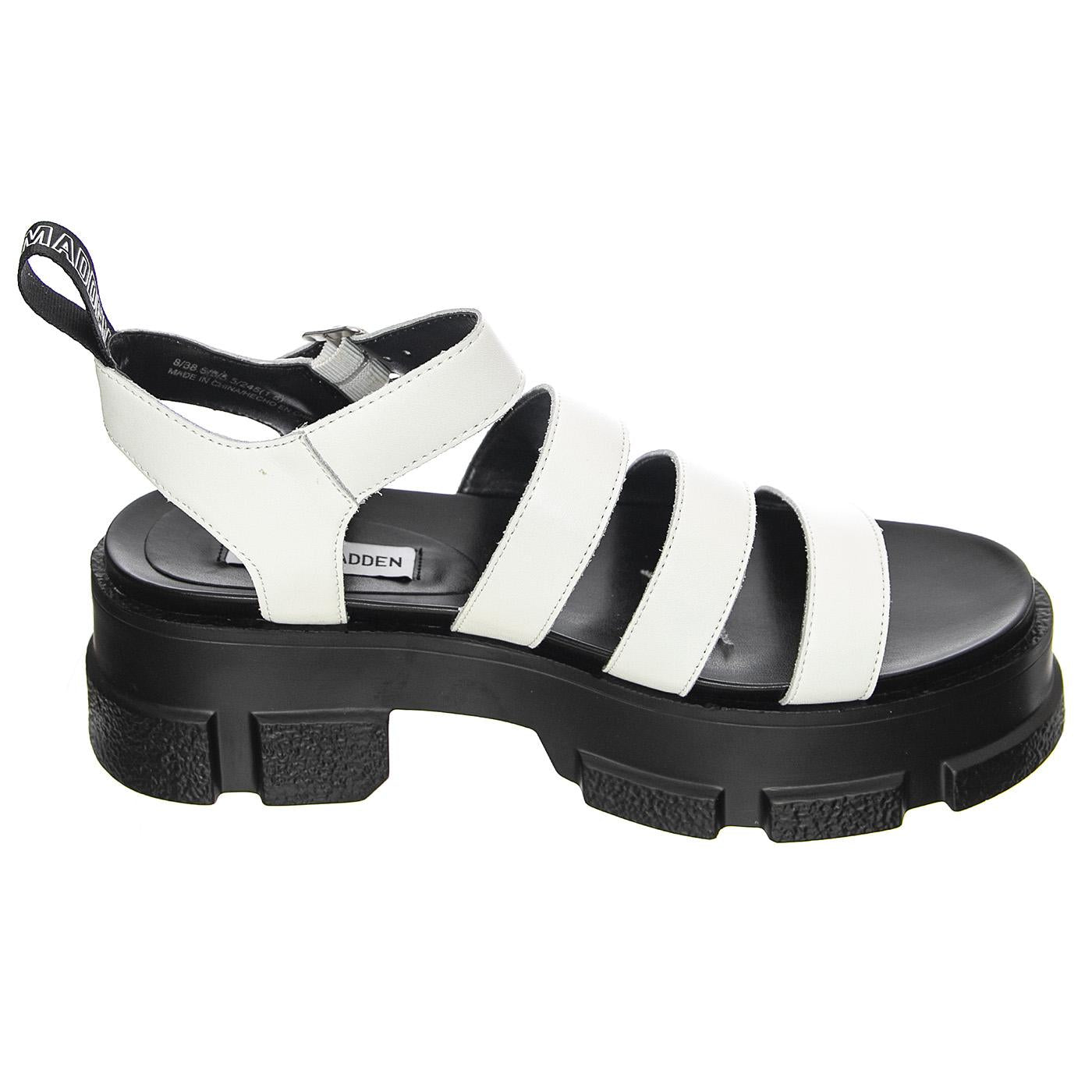 Pioneer White Leat - Sandali Donna Bianchi / Neri SMSPIONEER-WHI  STEVE MADDEN 