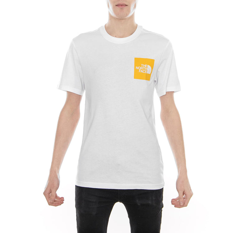 S/S FINE TEE TNF White / Yellow T0CEQ5L4H  THE NORTH FACE 
