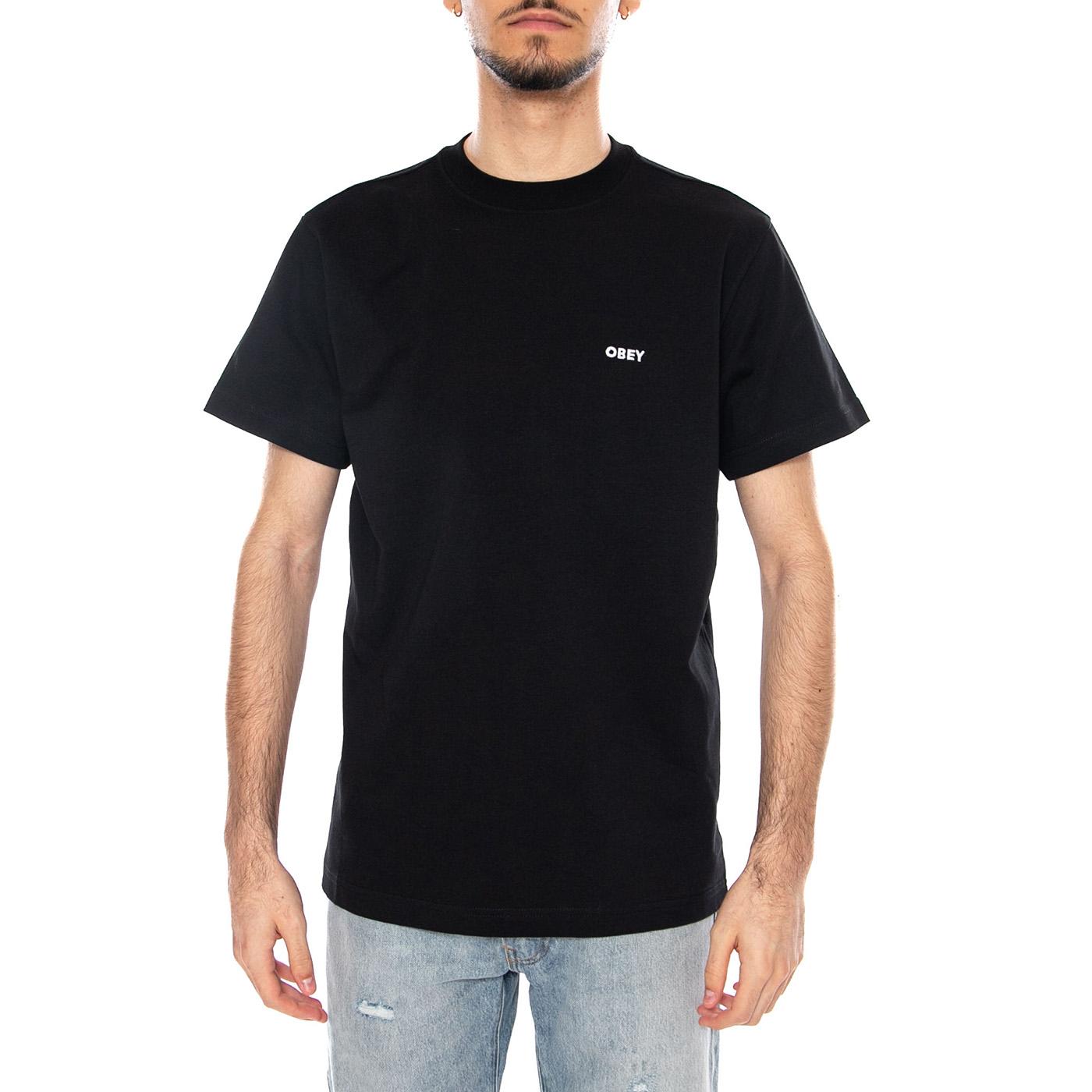 Established Works Bold Tee SS Black - Maglietta Girocollo Uomo Nera 131080365 BLK OBEY 