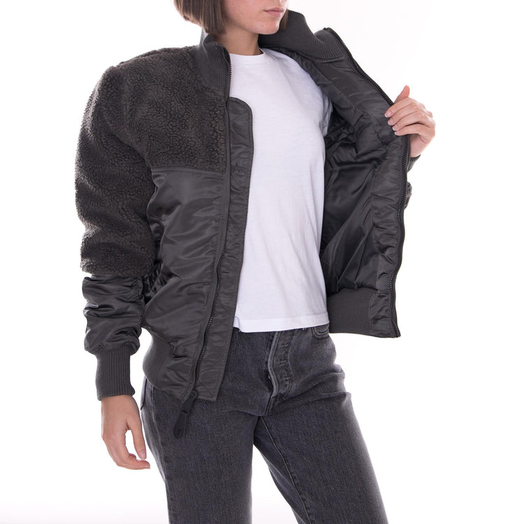 Teddy Jacket Grey/Black 188106-136  ALPHA INDUSTRIES 