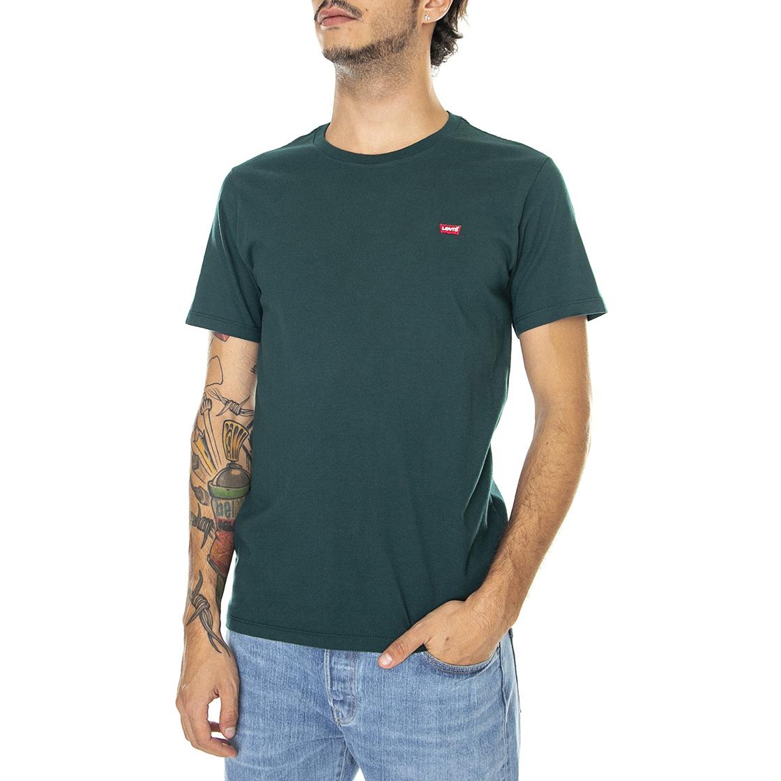 Original HM Tee Ponderosa Pine - Maglietta Girocollo Uomo Verde 56605-0140  LEVIS 
