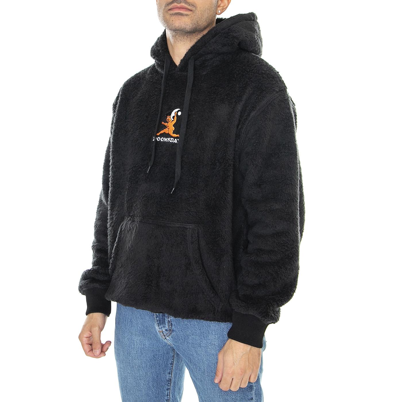 Taoboy Fleece Hoodie Black - Felpa con Cappuccio Uomo Nera HDY0106BLK  DOOMSDAY 
