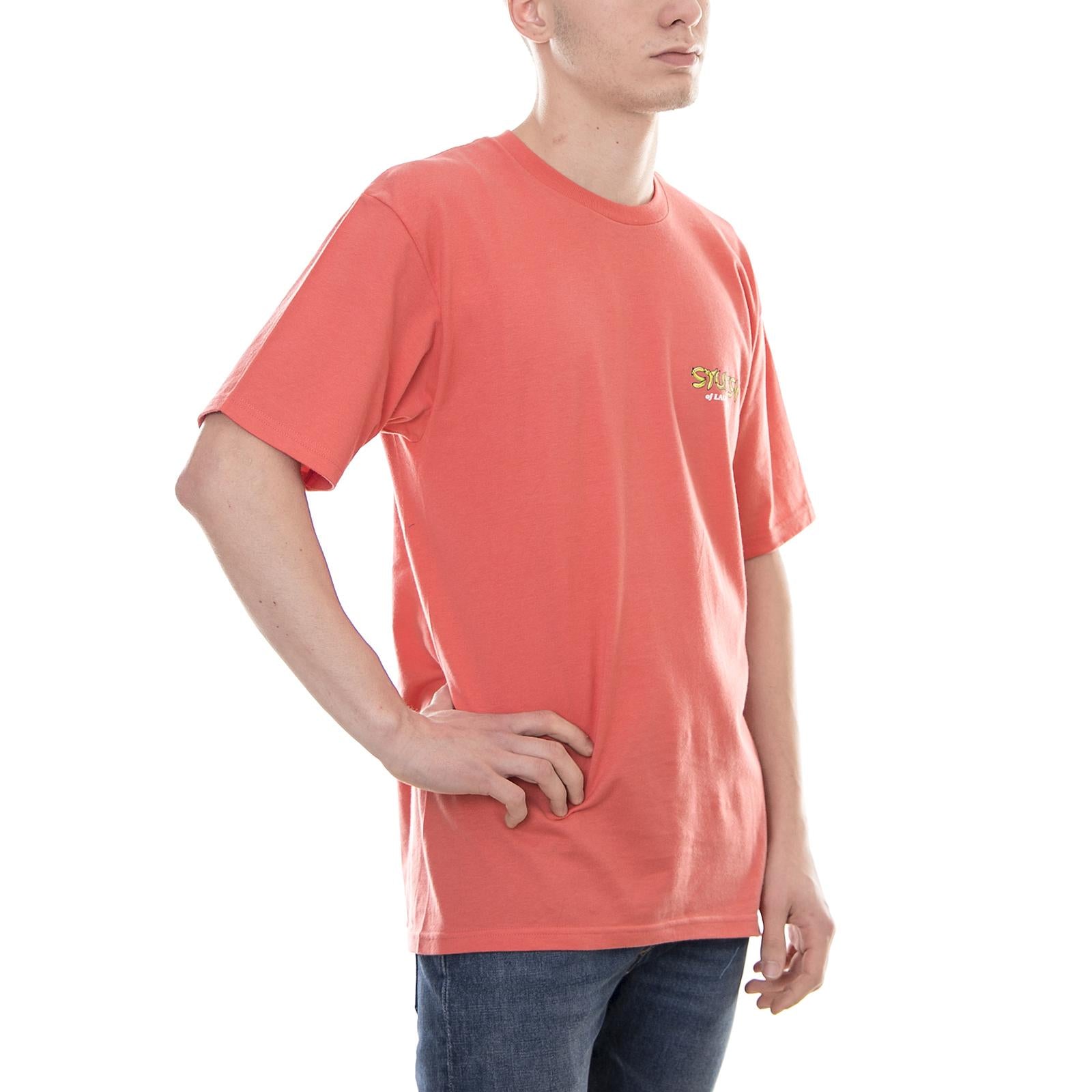 PSYCHO TROPICS TEE ROSE 1904232-ROSE . STUSSY 