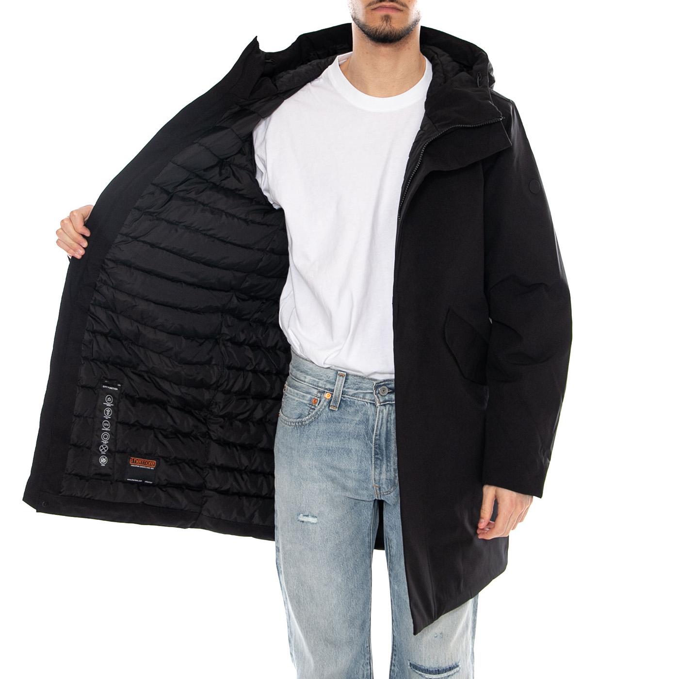 Hjalmar Black Jacket - Giacca con Cappuccio Uomo Nera 331186 110 ELVINE 