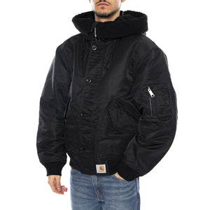 HD Oltera Bomber Black / Black -- Giacca Bomber con Cappuccio Uomo Nera I035309.00EXX . CARHARTT WIP 