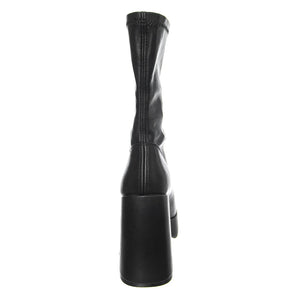 HIDDEN BLACK STRETCH PU - Stivaletti alla Caviglia Donna Neri WSSHIDDEN-BLK . WINDSOR SMITH 