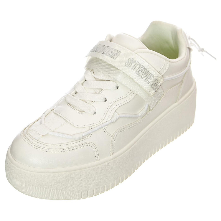 Off Court White / White - Scarpe Stringate Profilo Basso Donna Bianche SMPOFF COURT-WHT  STEVE MADDEN 