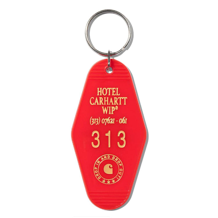 Hotel Keys Keychain Scarlet / Winter Spice - Portachiavi Rosso I034151.2LJXX  CARHARTT WIP 