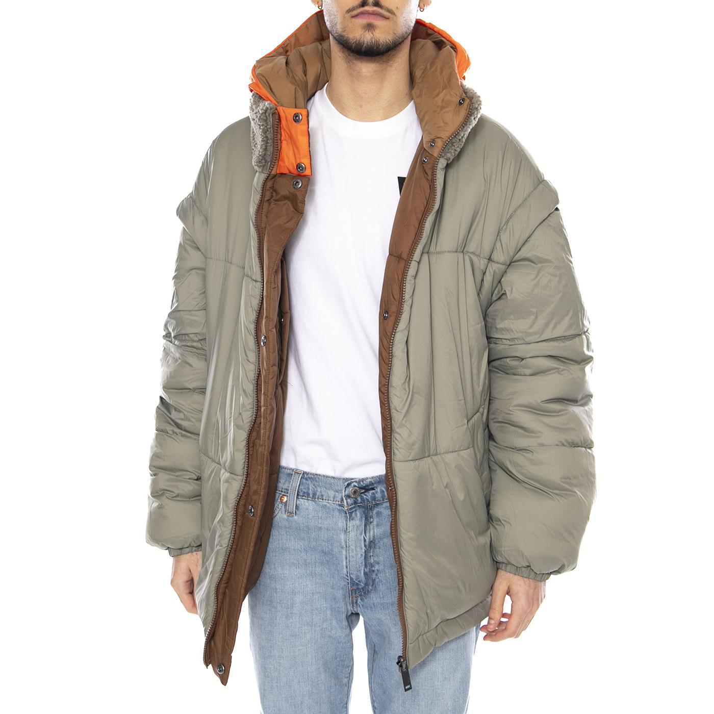 Kristian Conv Puffer Coat -- Giacca Uomo Pecan/Moss Green Reversibile con Cappuccio UGC1158696-PSG . UGG 