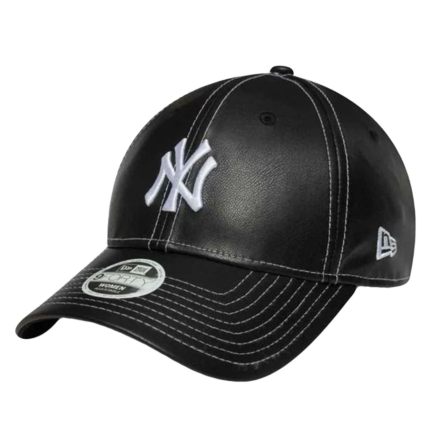 WMN Topstitch PU 940 Black New York Yankees - Cappellino Nero Donna 60691323 . NEW ERA 