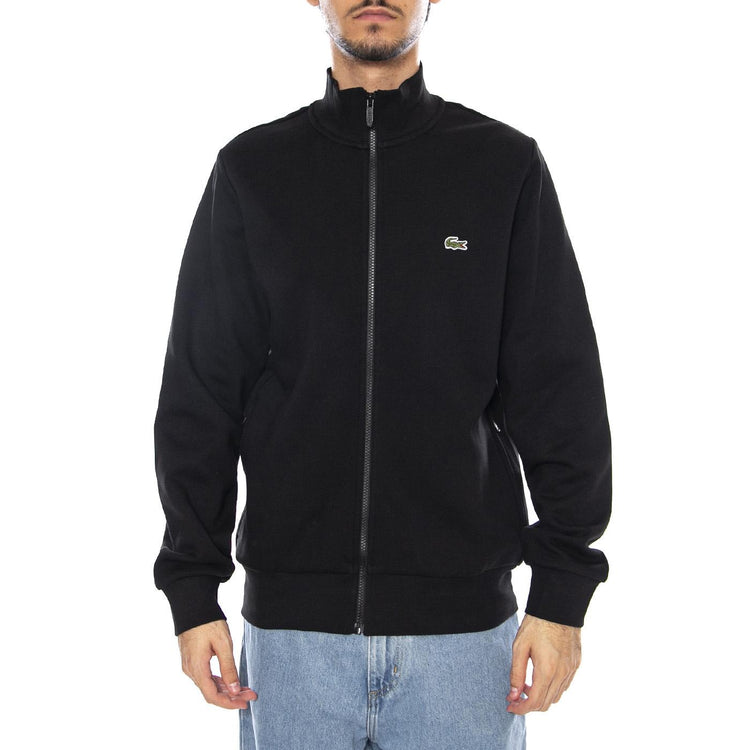 Sweatshirt 031 Turtle Neck Black - Maglia Collo Alto con Zip Uomo Nera SH9622-031  LACOSTE 