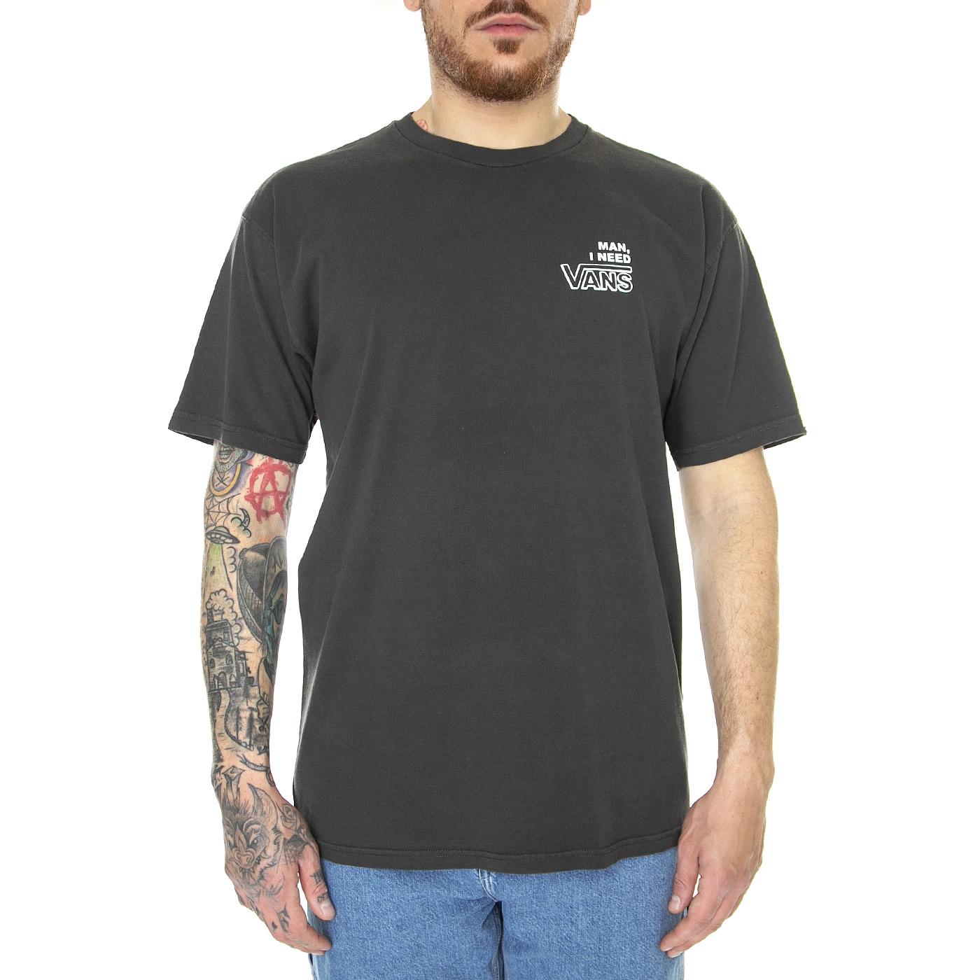 Cast S/S Black - Maglietta Girocollo Uomo Nera VN0007FRBLK1  VANS 