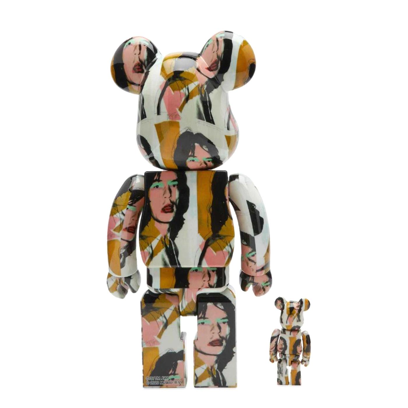 BE@RBRICK Andy Warhol "Mick Jagger" 100% & 400% - Toy Multicolore MDTANDY  MEDICOM TOY 