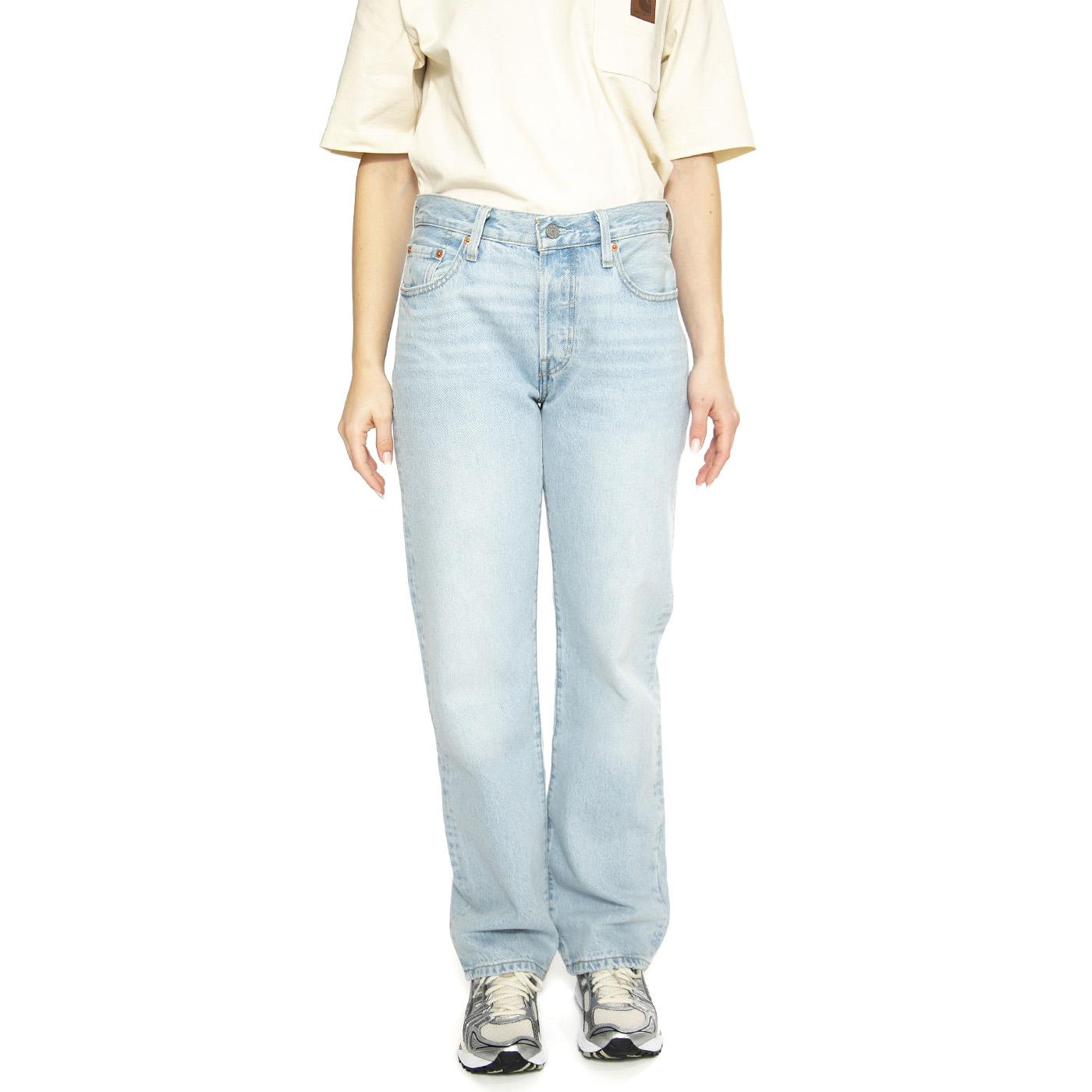 501 90's Light Indigo Worn In - Pantaloni Denim Jeans Donna Blu A1959-0011  LEVIS 