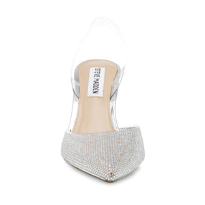 Lucyle Silver Clear Vinyl + Clear Stones - Scarpe Décolleté Donna Bianco / Argento SMSLUCYLE-SIL  STEVE MADDEN 