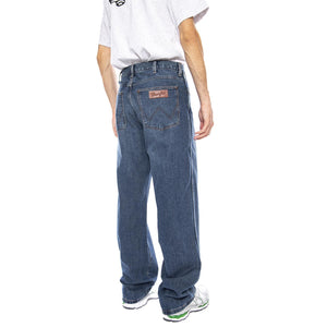 Loose Straight Retro Blue Denim Jeans - Pantaloni Uomo Denim Jeans Blue 112371018 . WRANGLER 