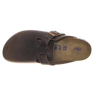 Boston SFB BasaltGray, Suede Leather Brown -- Sandali Uomo Marroni 0159713 . BIRKENSTOCK 