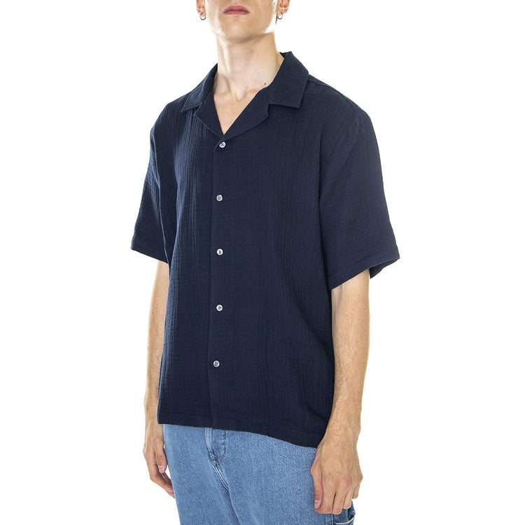M' Kilian Dark Navy - Camicia Maniche Corte Uomo Blu 330773-240  ELVINE 