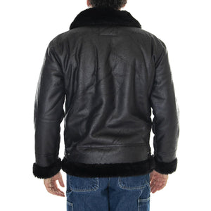 B3 FL Black / Black - Giacca Uomo Nera 143106-515  ALPHA INDUSTRIES 