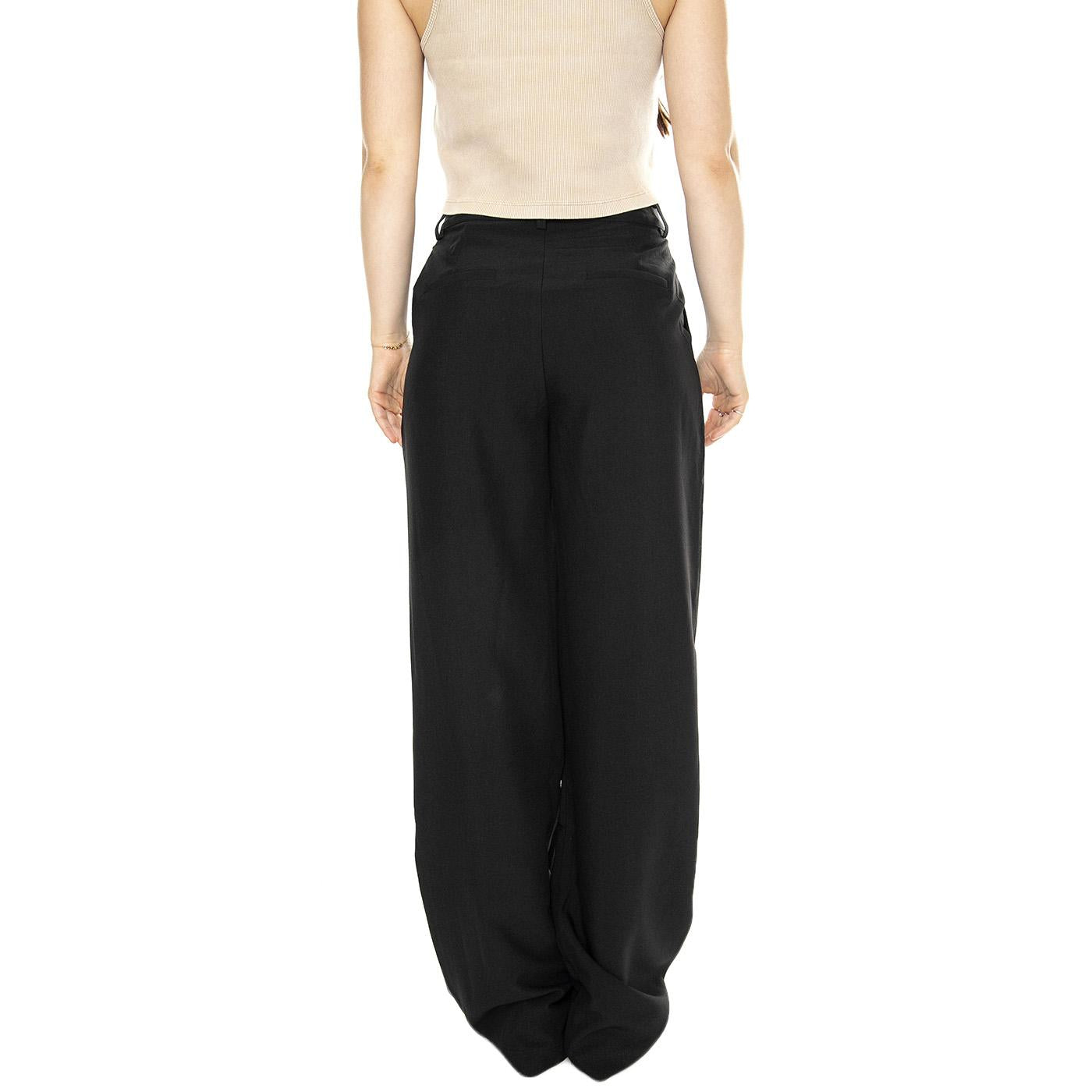 Pantalón fluido de traje negro Black Trousers - Pantaloni Donna Neri 41W/11224  WILD PONY 