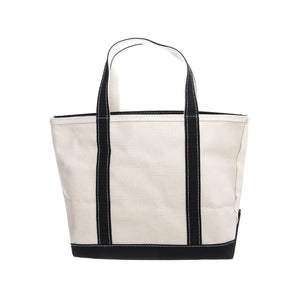 Zip-Top Boat & Tote Small - Black Trim - Borsa Bianca / Nera LLA304906-10001  L.L.BEAN 