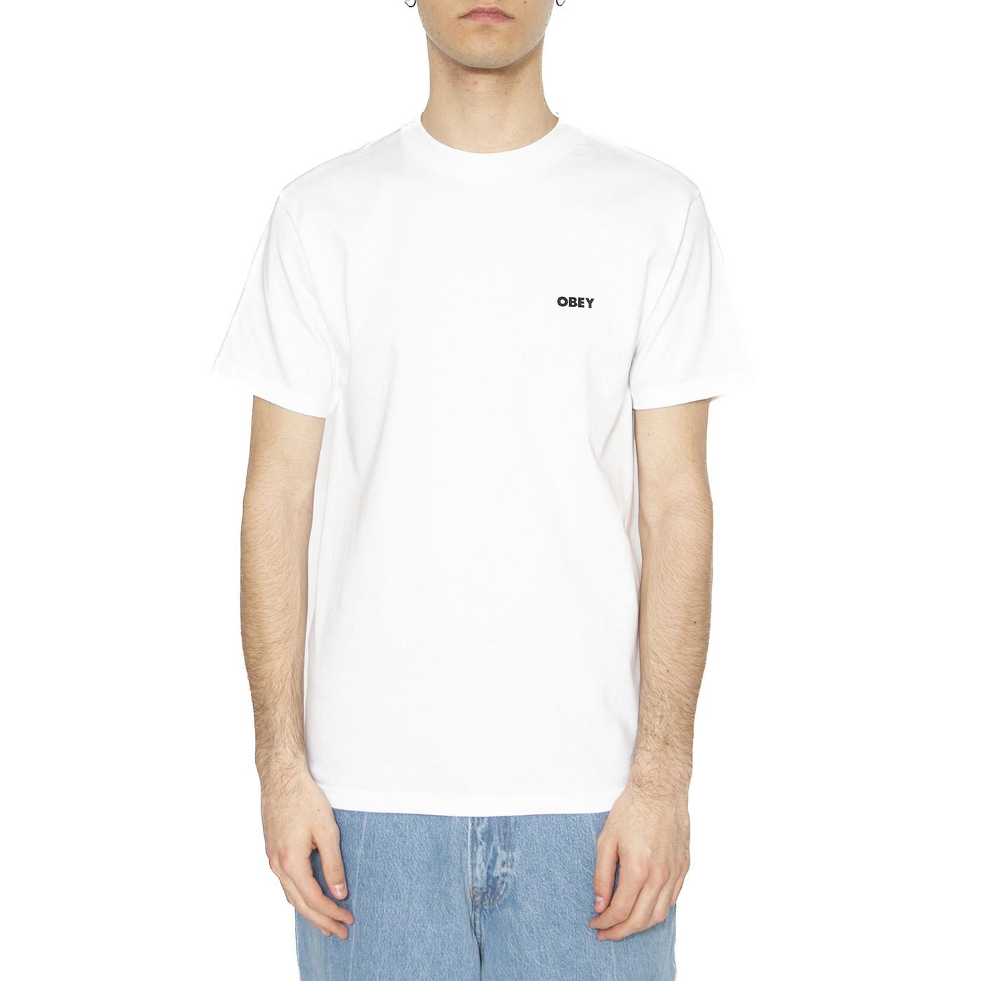 Obey Peace Targer Tee White - Maglietta Girocollo Uomo Bianca 165264093-WHT  OBEY 