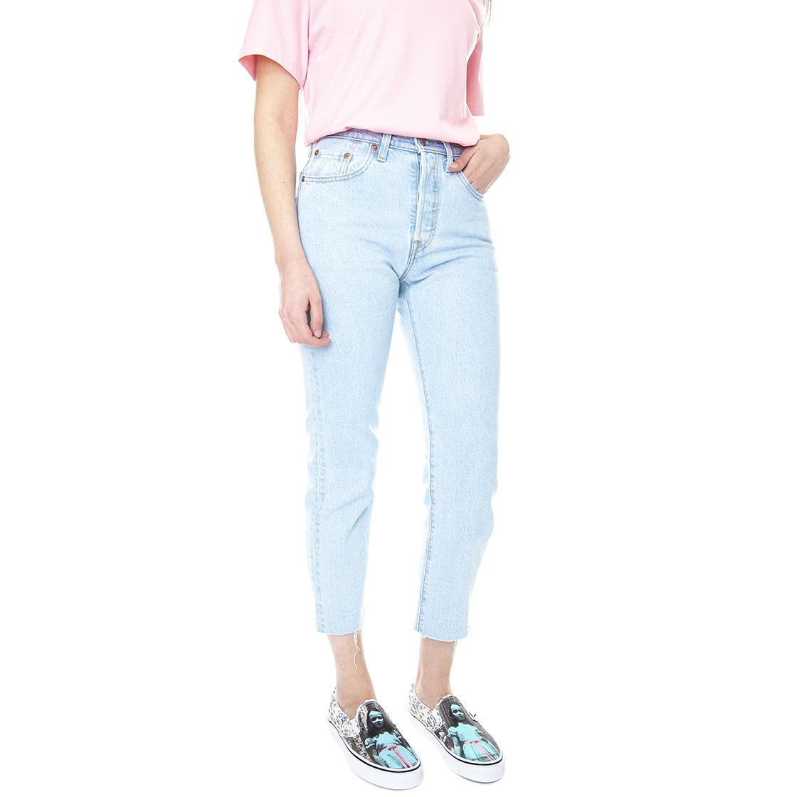 501 Crop Samba Goal - Denim Jeans Donna Blu Chiaro / Worn In 36200-0180  LEVIS 
