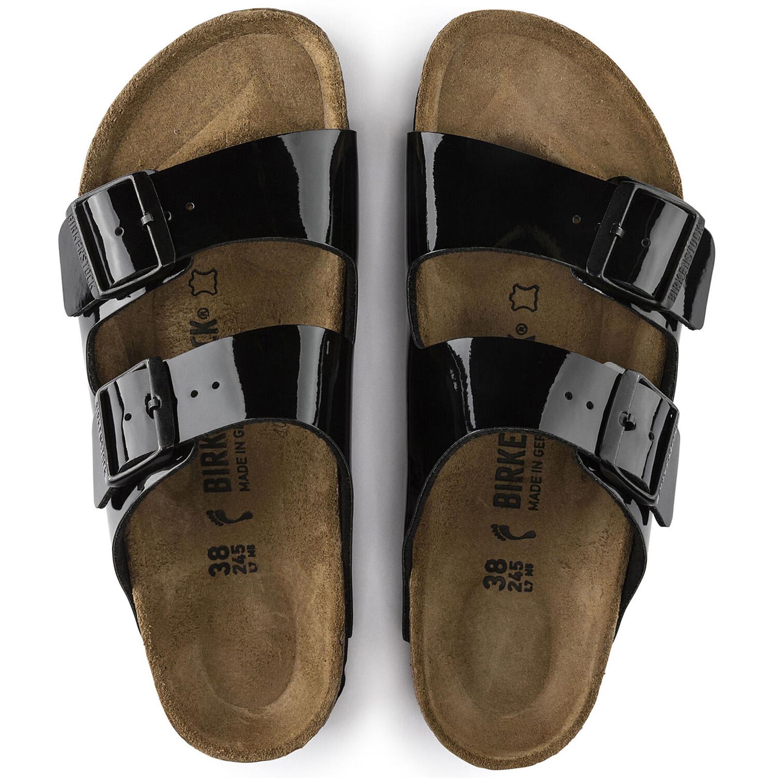 Arizona Birko Flor Sandals - Patent Black - Sandali Donna Neri - Calzata Stretta 1005292  BIRKENSTOCK 
