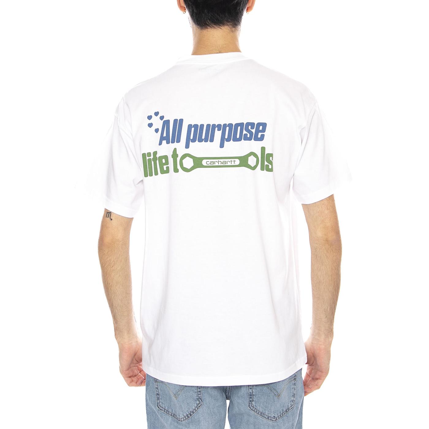 S/S All Tools T-Shirt -- Maglietta Uomo Bianca I035438.02XX . CARHARTT WIP 