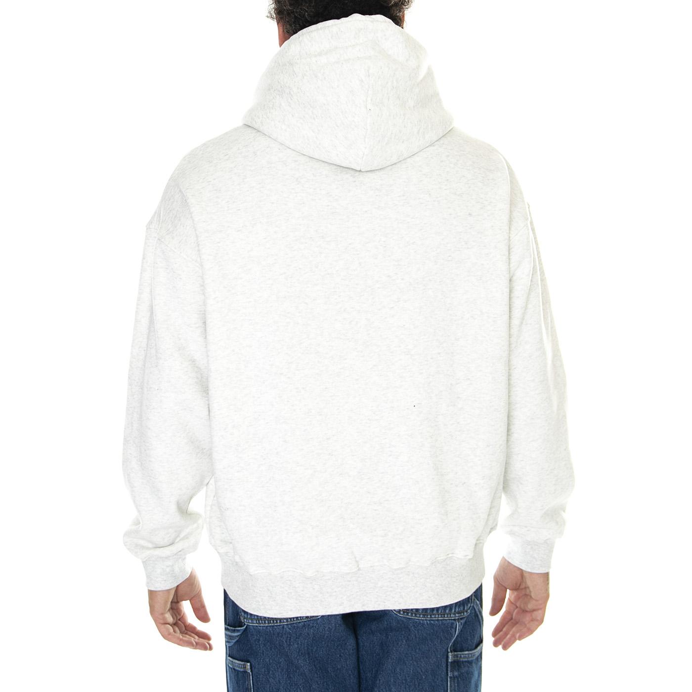 Oval Logo Hoodie Heather Grey - Felpa con Cappuccio Uomo Grigia Oval Logo Hoodie Heather Grey  FUNKY 