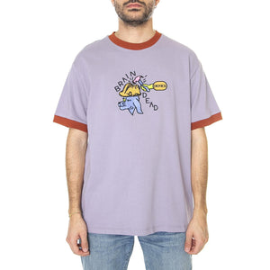 M' BD X DICKIES Emroidered Ringer Tee Purple Ash - Maglietta Girocollo Uomo Viola DK0A4YCYE951  DICKIES 