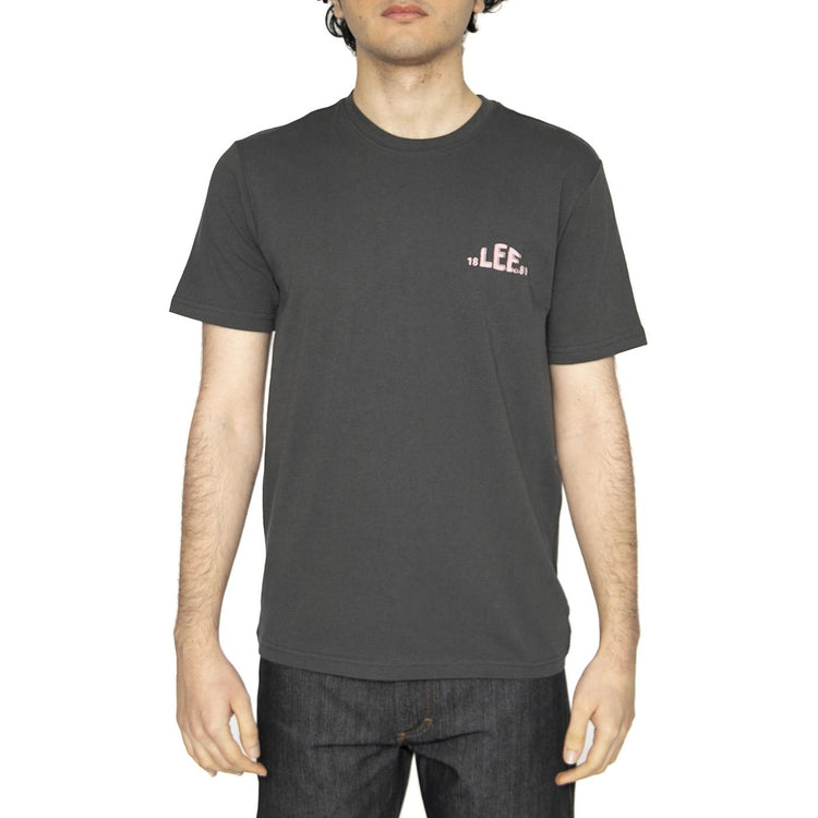 Regular Logo Tee Washed Black - Maglietta Girocollo Uomo Nera 112364551  LEE 