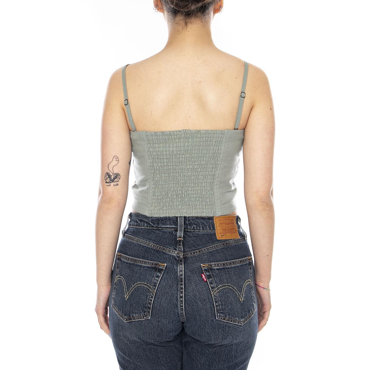 STRAPPY TANK DESERT SAGE GREEN - Canotta Donna Verde 112378263 GRN LEE 