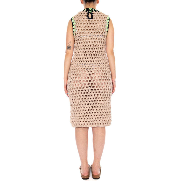 ANGELITA MAXI CROCHET DRESS BEIGE