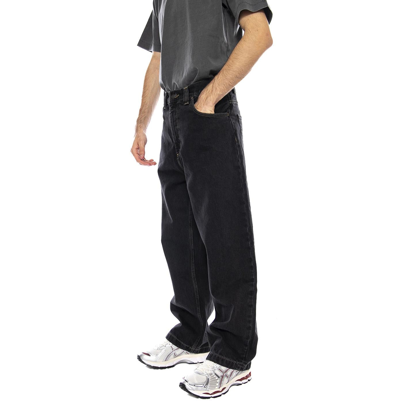 Carhartt WIP Brandon Pant Cotton Smith Jeans Black Stone Washed - Pantaloni Uomo Neri I035893.89.06 . KAWASAKI 